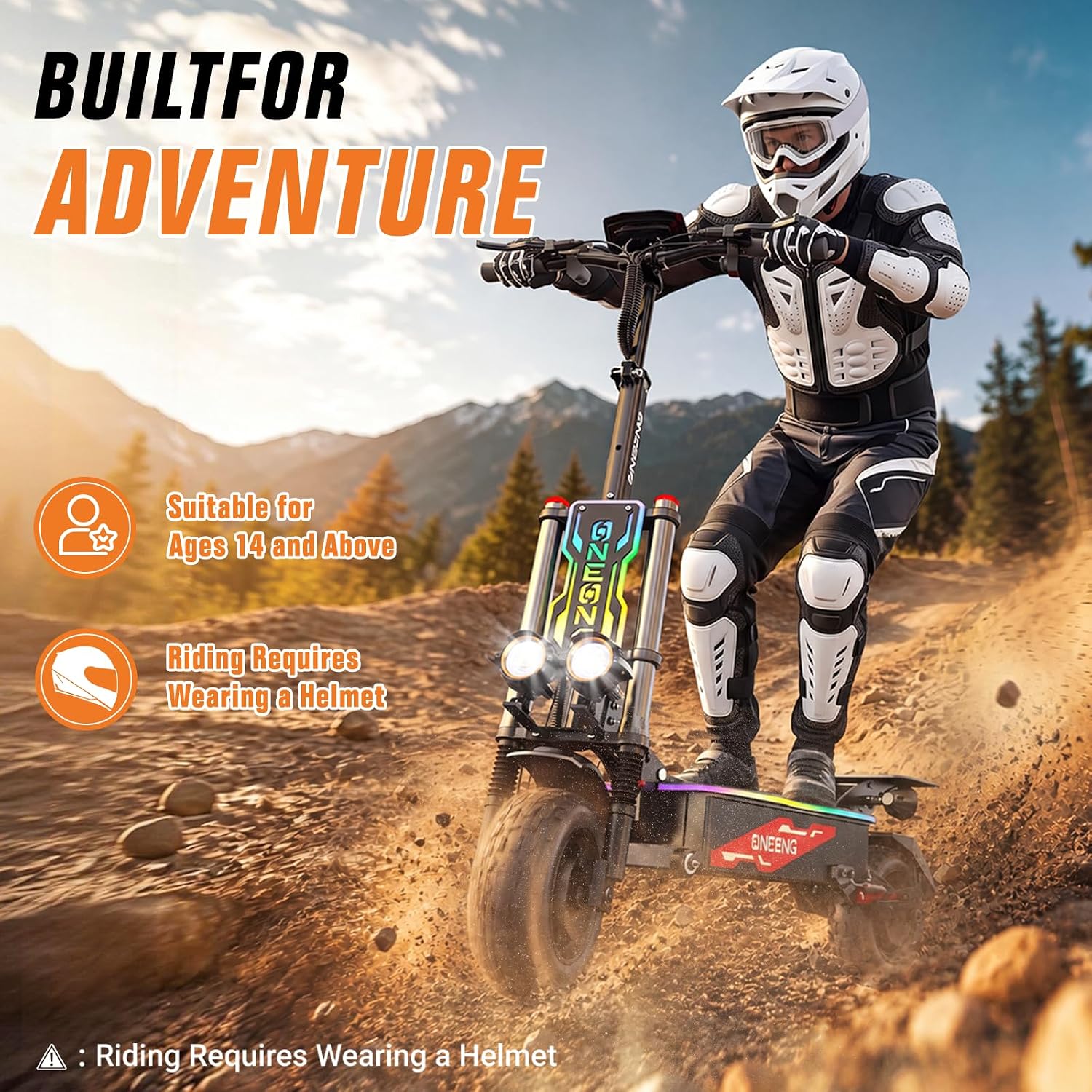 ONEONA GT8 Foldable Off Road E - 60V 5600W Dual Motor Electric Scooter review and price