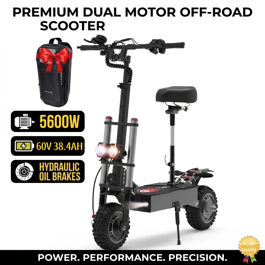 Electric Scooter for Adults, 5 - 60V 5600W Dual Motor Electric Scooter review and price